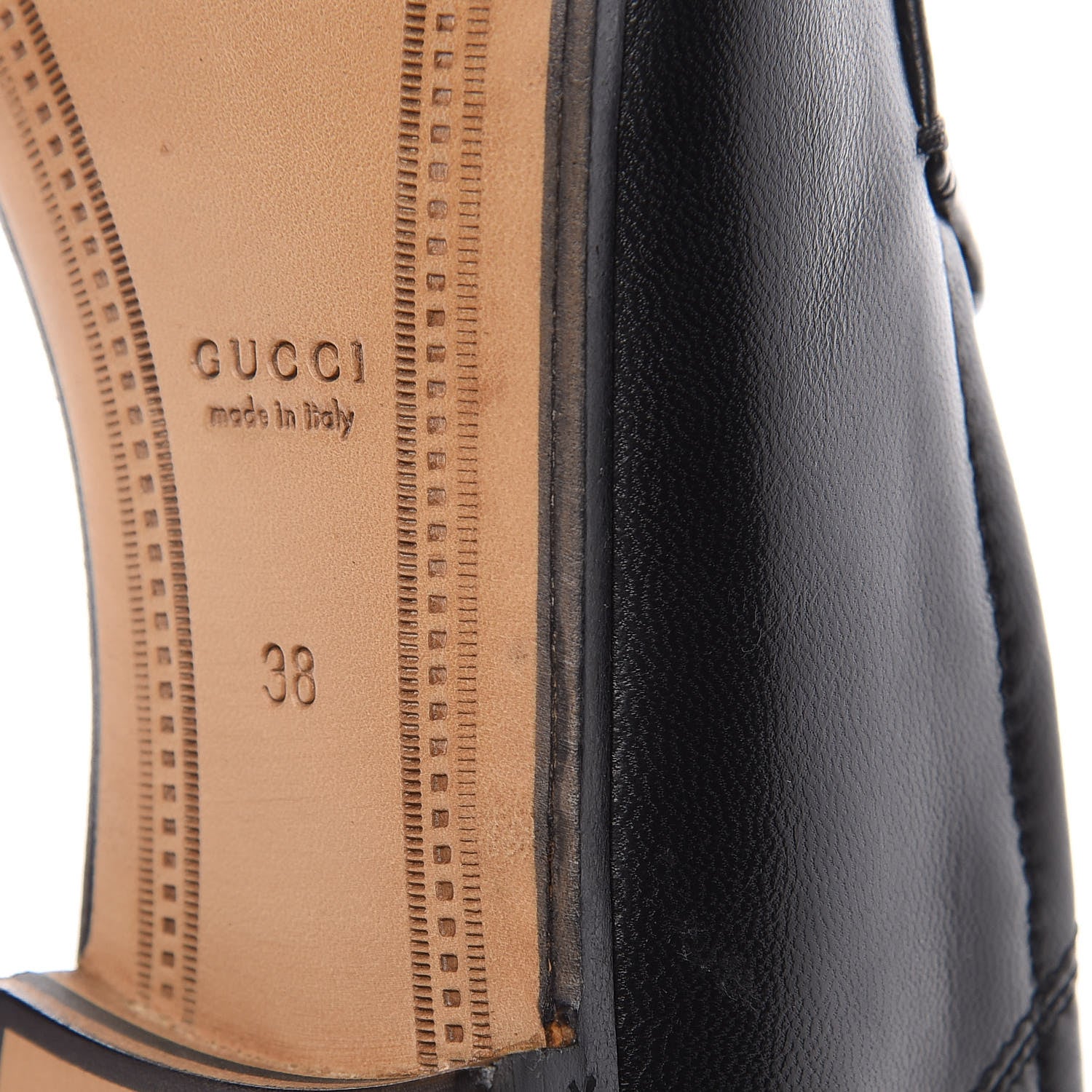 Gucci Lambskin Womens Brixton Horsebit Loafers 38 Black 9 of 10