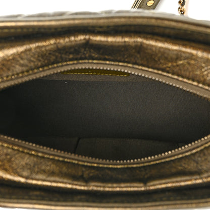 Chanel Metallic Calfskin Chevron Quilted Small Gabrielle Hobo Gold 5 of 13
