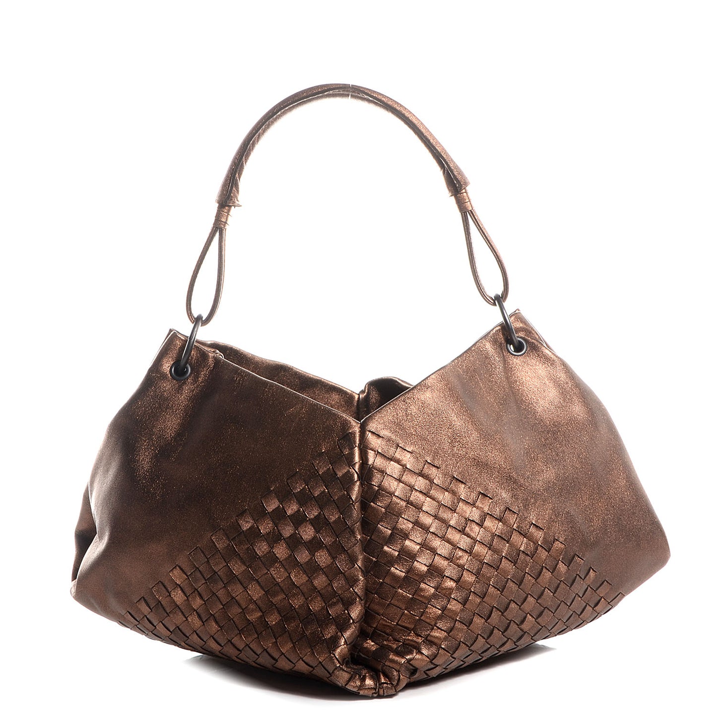 Intrecciato Nappa Aquilone Fortune Cookie Hobo Copper