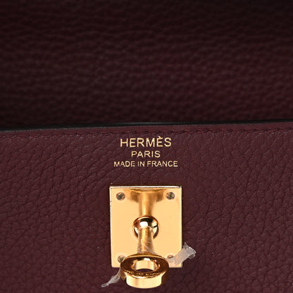 Hermes Togo Kelly Retourne 25 Bordeaux 6 of 11