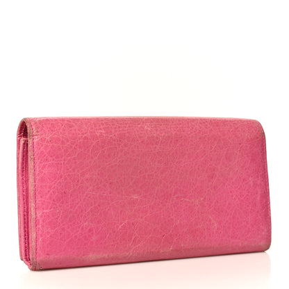 Balenciaga Agneau Giant 12 Silver Hardware Continental Zip Around Wallet Cyclamen 3 of 16