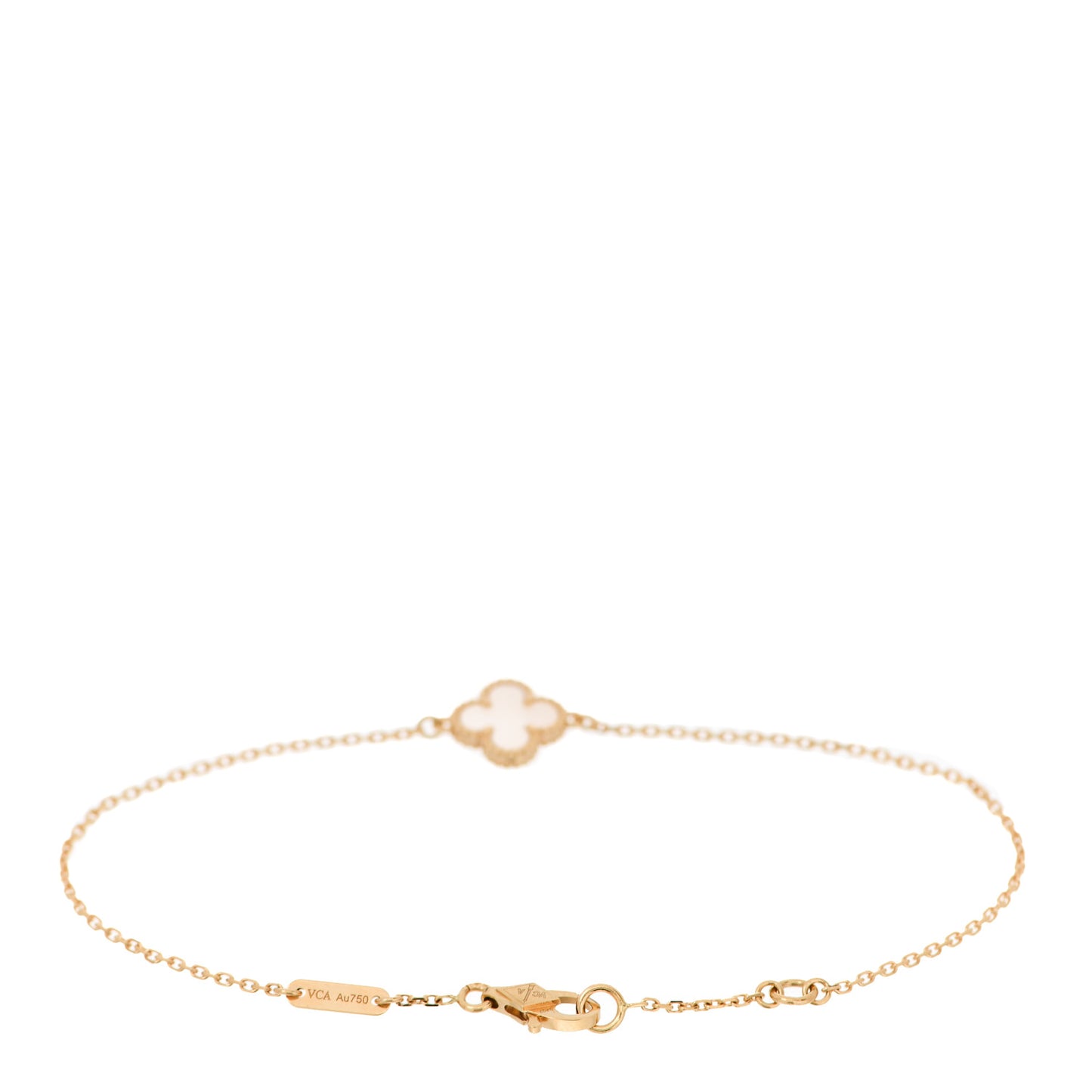 18K Yellow Gold Mother of Pearl Sweet Alhambra Bracelet