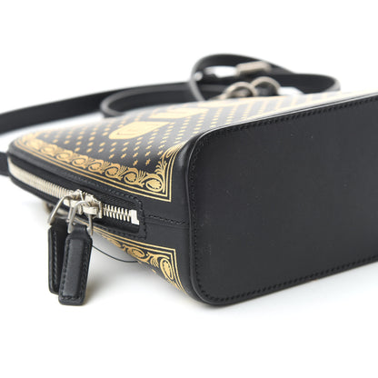Gucci X SEGA Calfskin GUCCY Stars Mini Dome Shoulder Bag Black Gold 6 of 10