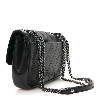 Chanel Calfskin Stitched Medium CC Sellier Flap Black 3 of 13