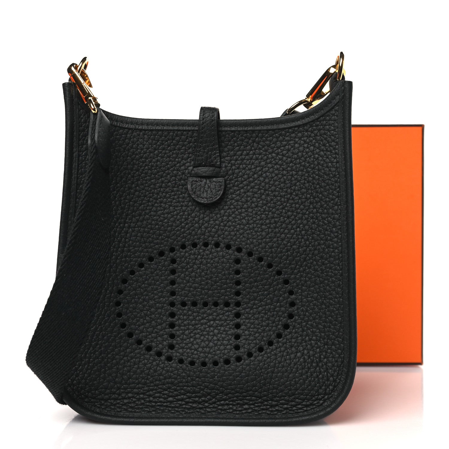 Hermes Taurillon Clemence Evelyne TPM Black 11 of 11