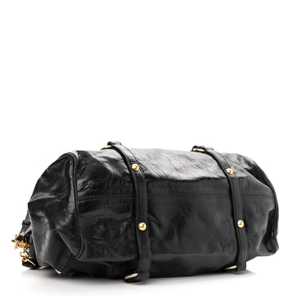 Miu Miu Vitello Lux Bow Tote Black 4 of 15