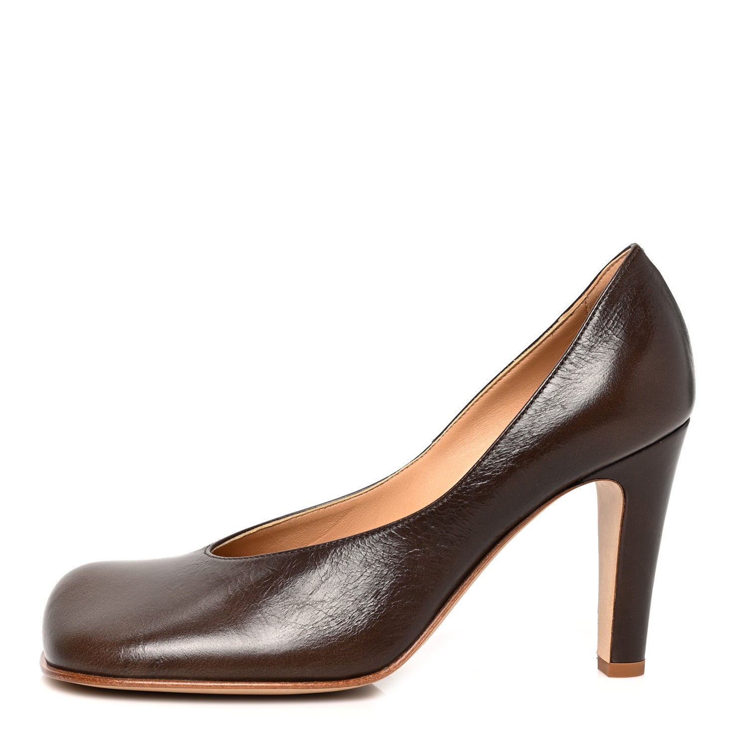 Bottega Veneta Laville Calfskin Bloc Pumps 36.5 Nut Fall 1 of 8