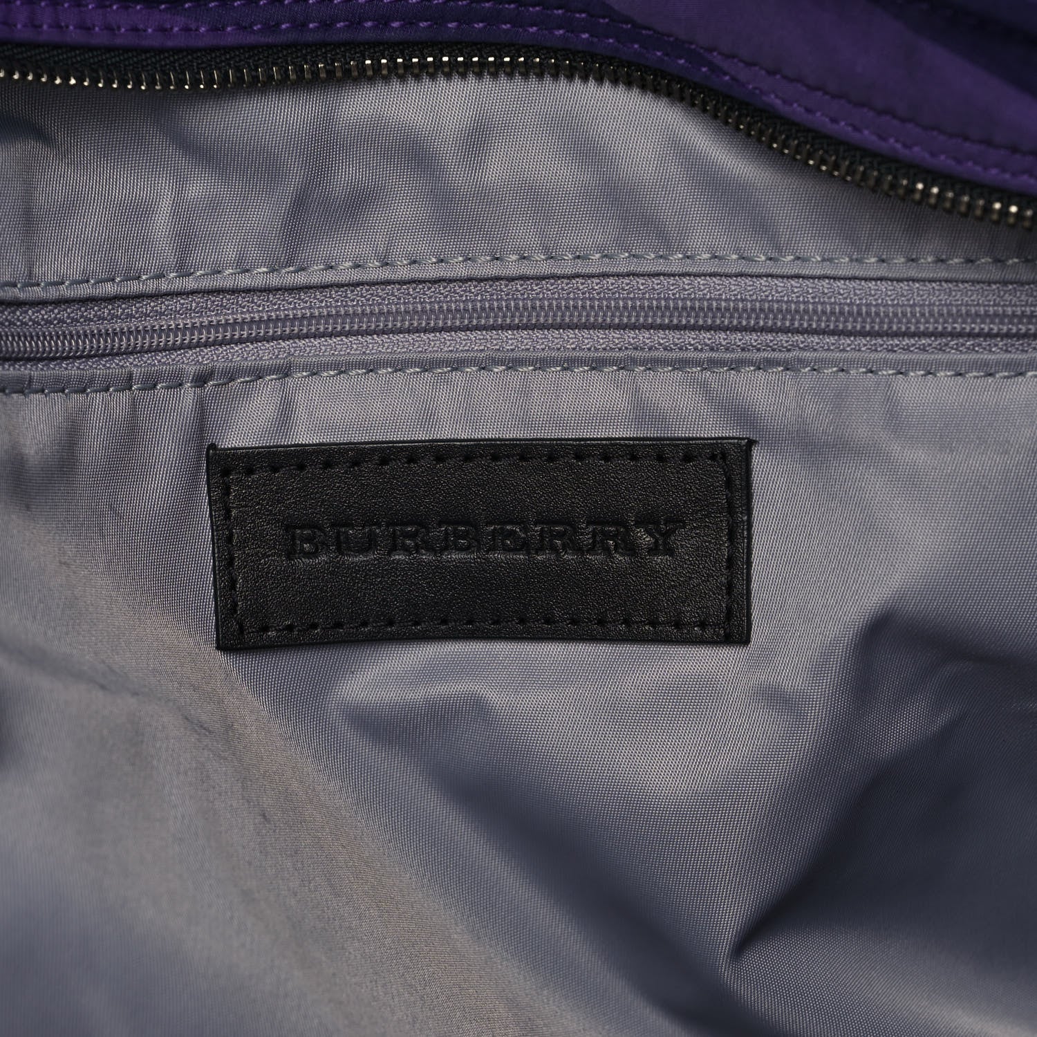 Burberry Nylon Check Small Buckleigh Packable Tote Regency Purple 6 of 13