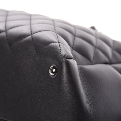 Chanel Calfskin Quilted Feather Weight Bowling Bag Black 14 of 19