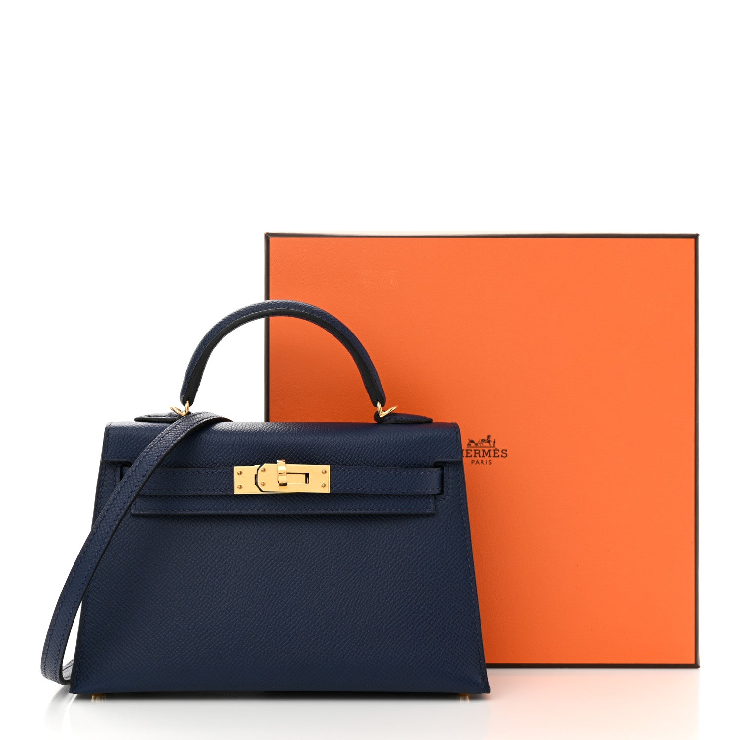 Hermes Epsom Mini Kelly Sellier 20 Bleu Navy 13 of 13