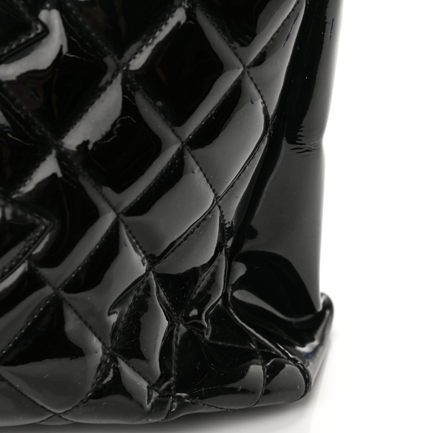 Patent Quilted Grand Shopping Tote GST Black