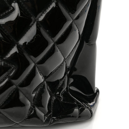 Chanel Patent Quilted Grand Shopping Tote GST Black 14 of 17