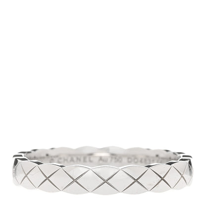 Chanel 18K White Gold Mini Coco Crush Ring 56 7.5 1 of 6