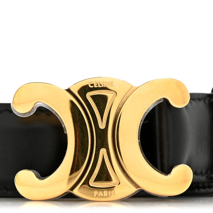 Celine Box Calfskin Medium 25mm Triomphe 75 30 Belt Black 9 of 9