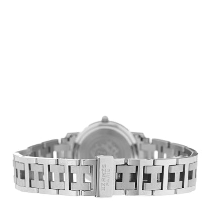 Hermes Stainless Steel 24mm Clipper Quartz Watch White 3 of 5