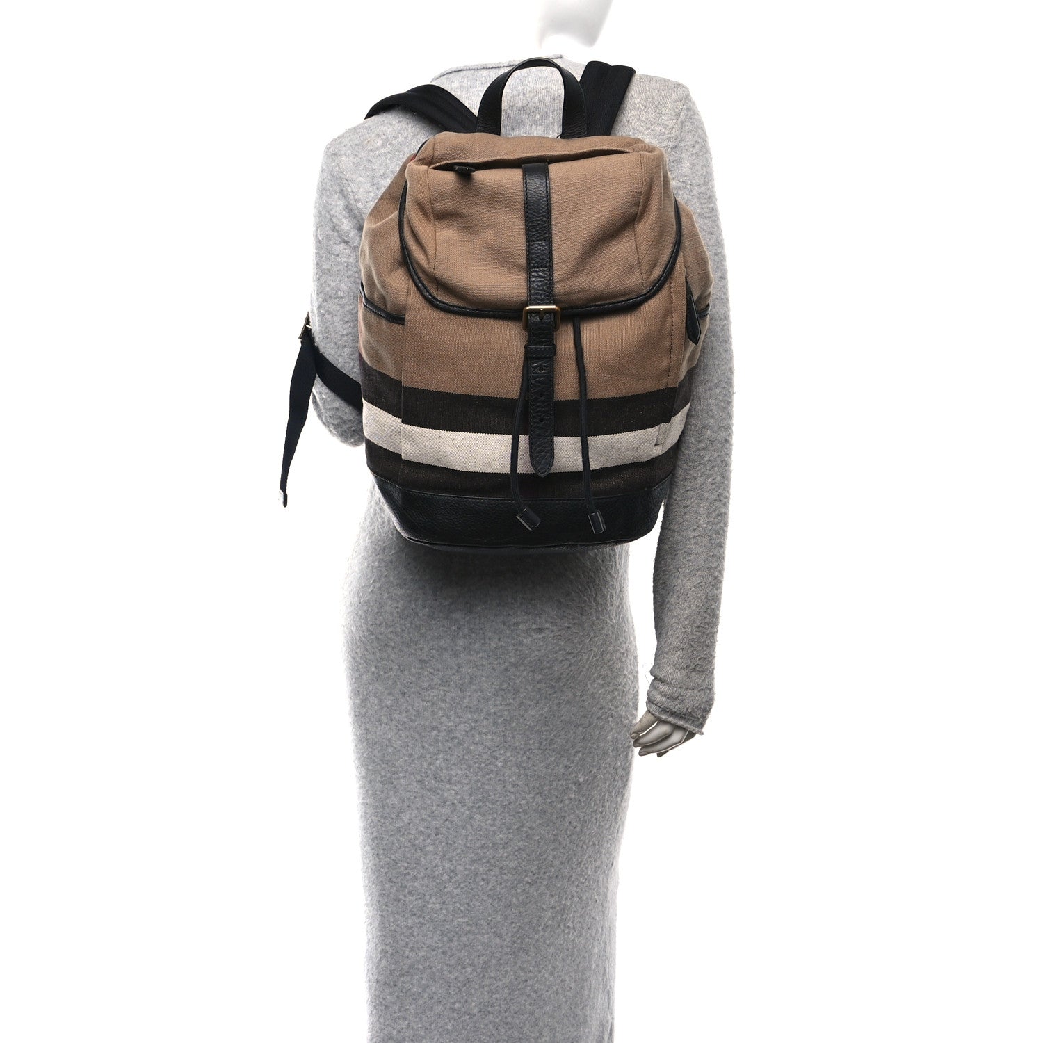 Burberry / バーバリー | 3963415 DRIFTON ドリフトン バックパック | ブラック | メンズ Burberry Canvas Mega Check Drifton Backpack Black 1822606