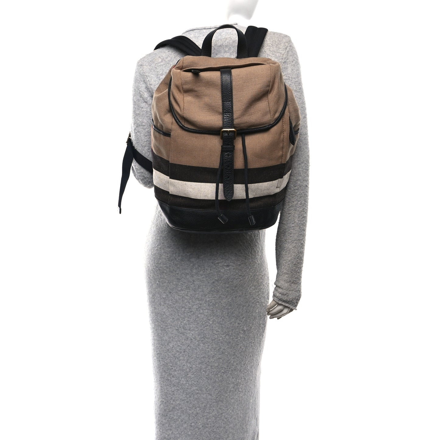 Canvas Mega Check Drifton Backpack Black