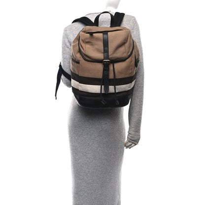 Burberry Canvas Mega Check Drifton Backpack Black 2 of 9