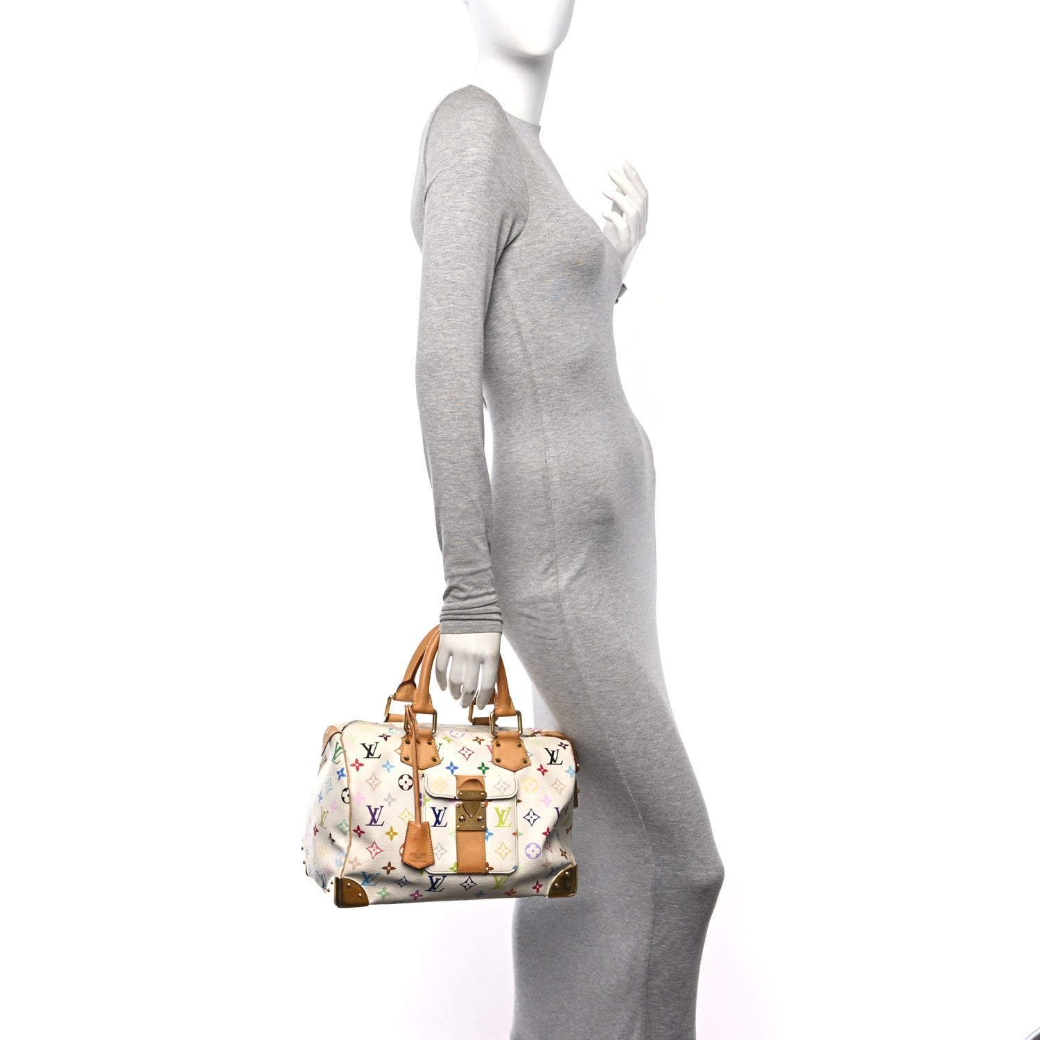 Louis Vuitton Monogram Multicolor Speedy 30 White 2 of 12