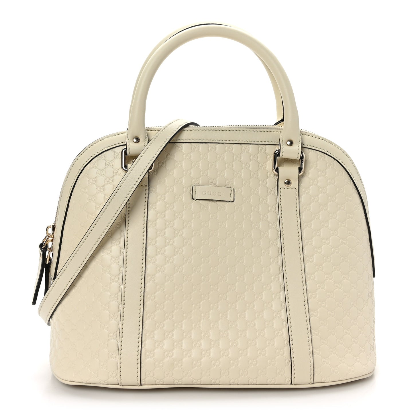 Soft Microguccissima Medium Dome Bag Ivoire