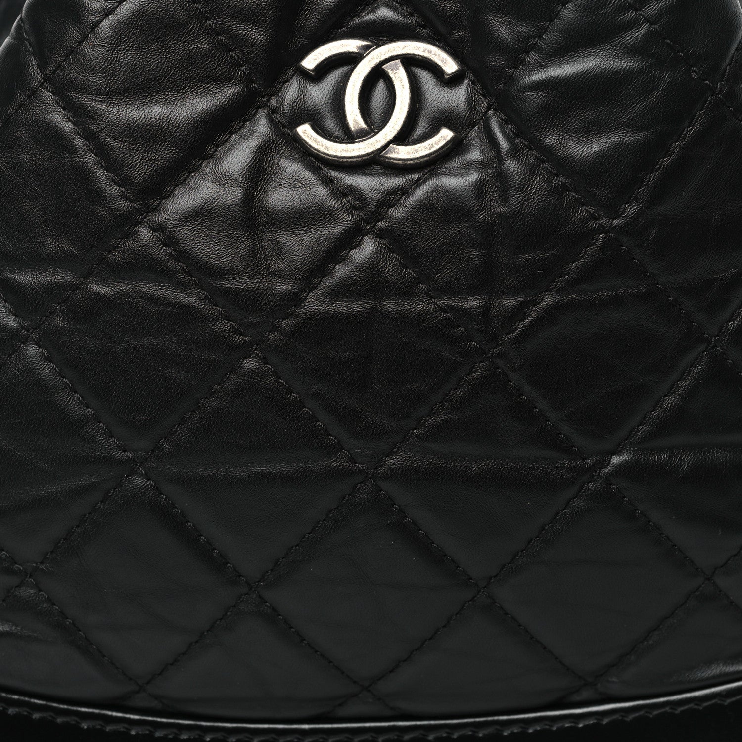 Chanel Aged Calfskin Quilted Small Gabrielle Backpack Black 8 of 10
