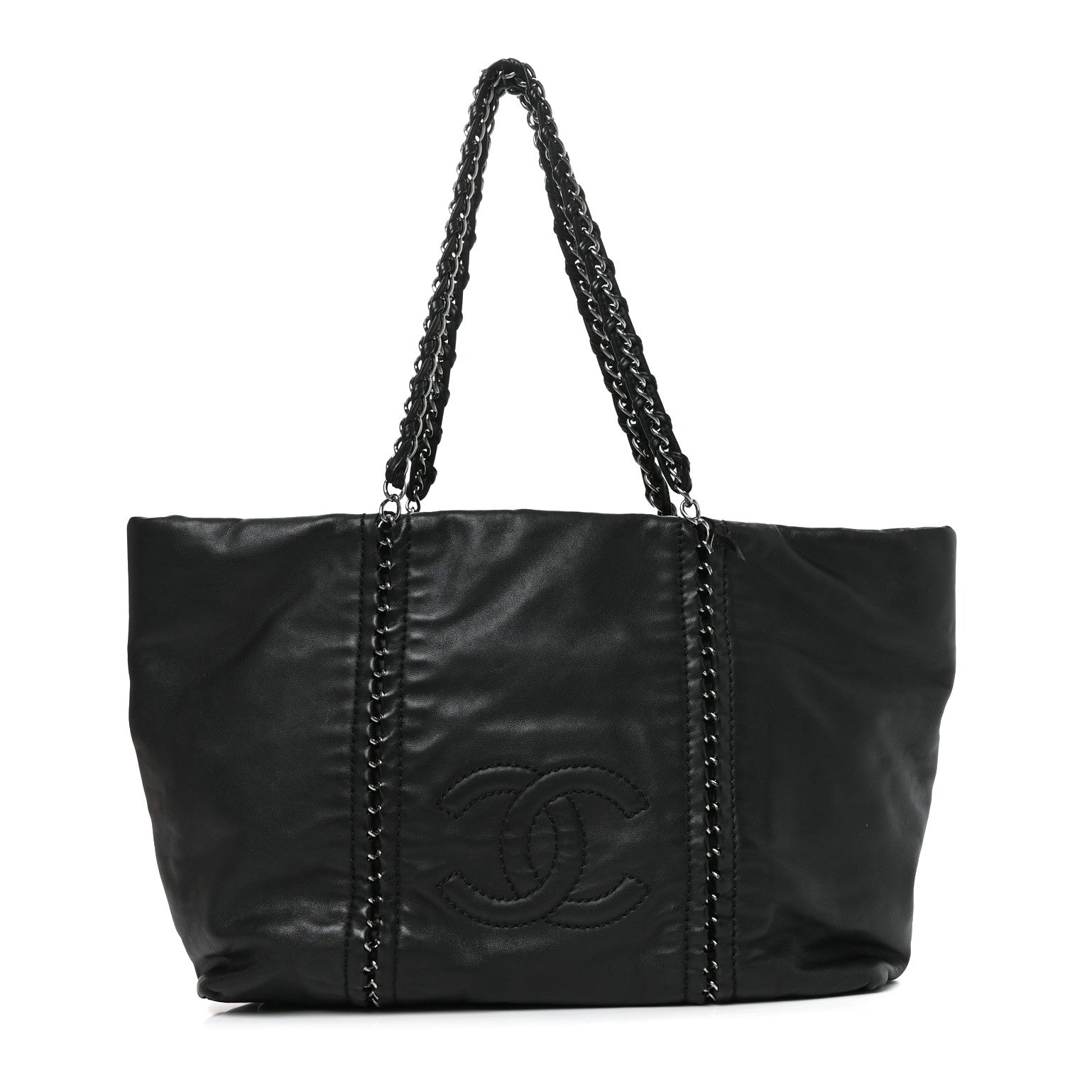 Chanel Smooth Calfskin Luxe Ligne Tote Black 1 of 10