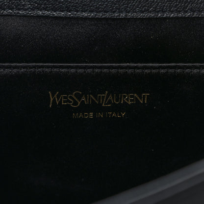 Saint Laurent Calfskin Monogram Large Belle De Jour Clutch Black 6 of 7