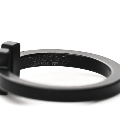 Tiffany Black-Coated Stainless Steel T Square Ring 54 7 4 of 4