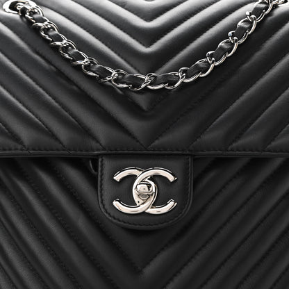 Chanel Calfskin Chevron Quilted Large Urban Spirit Backpack Black 8 of 11