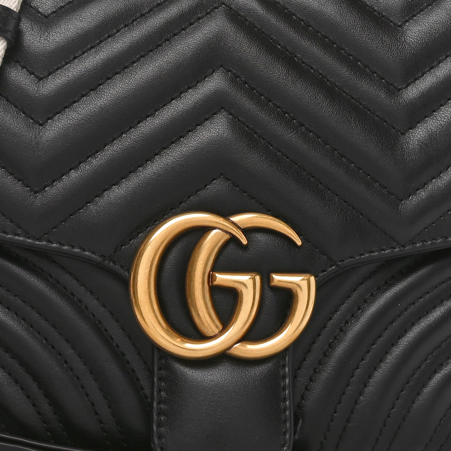 Gucci Calfskin Matelasse Sylvie Web Small GG Marmont Top Handle Shoulder Bag Black 8 of 10