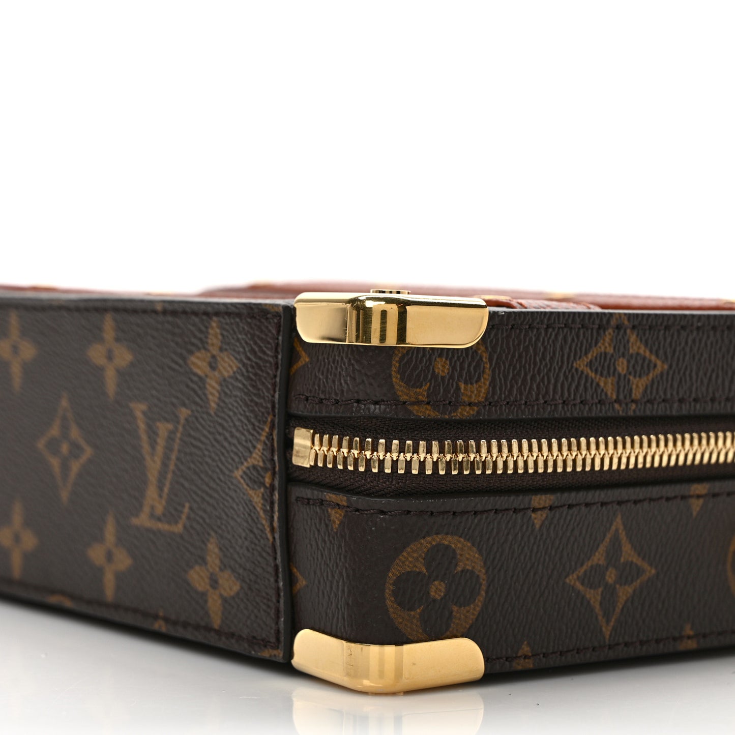 X NBA Grained Calfskin Monogram Handle Trunk Brown