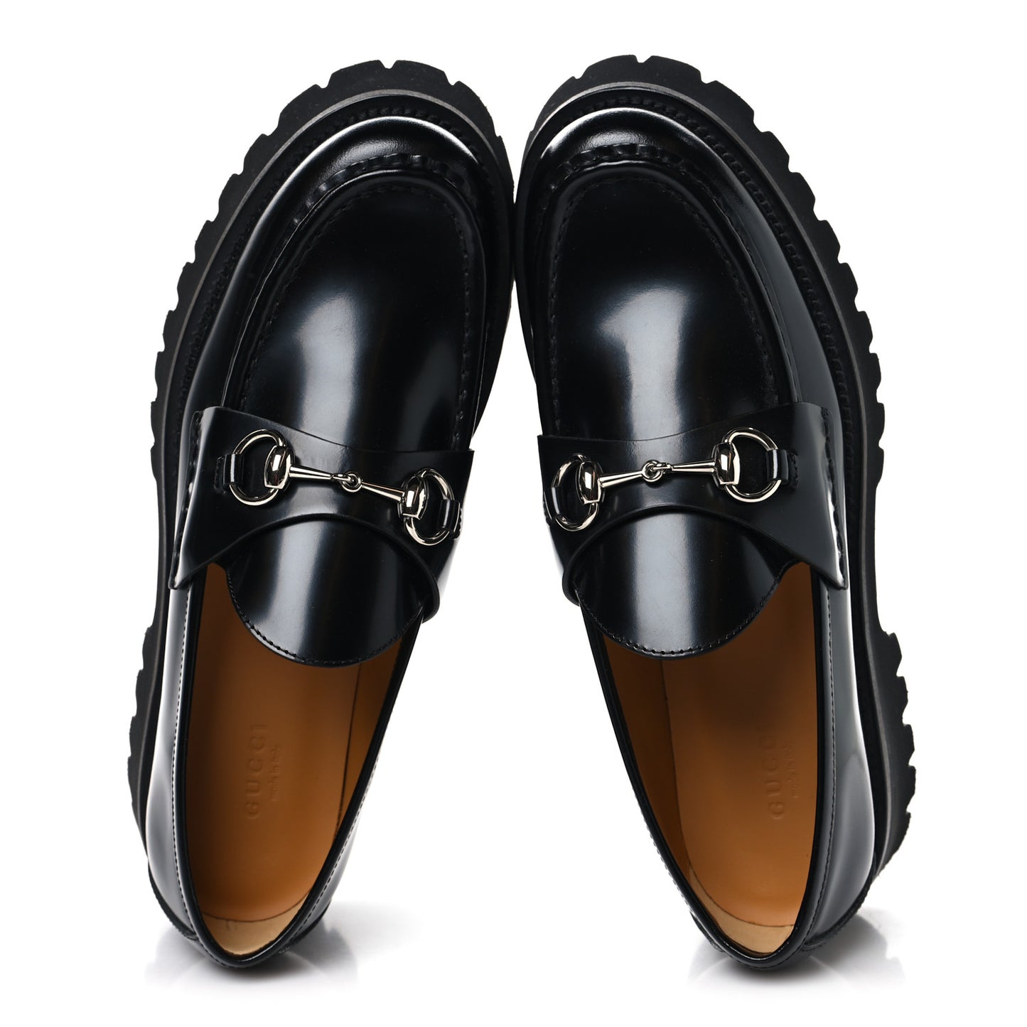 Cordovan Lux Womens Horsebit 45mm Platform Loafers 39 Black