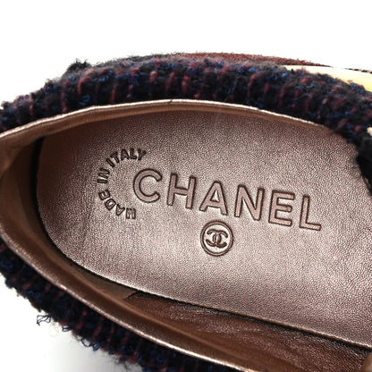 Chanel Tweed Lambskin Runway Sneakers 40 Black Multicolor 9 of 9