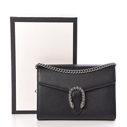 Gucci Calfskin Mini Dionysus Chain Wallet Black 10 of 10
