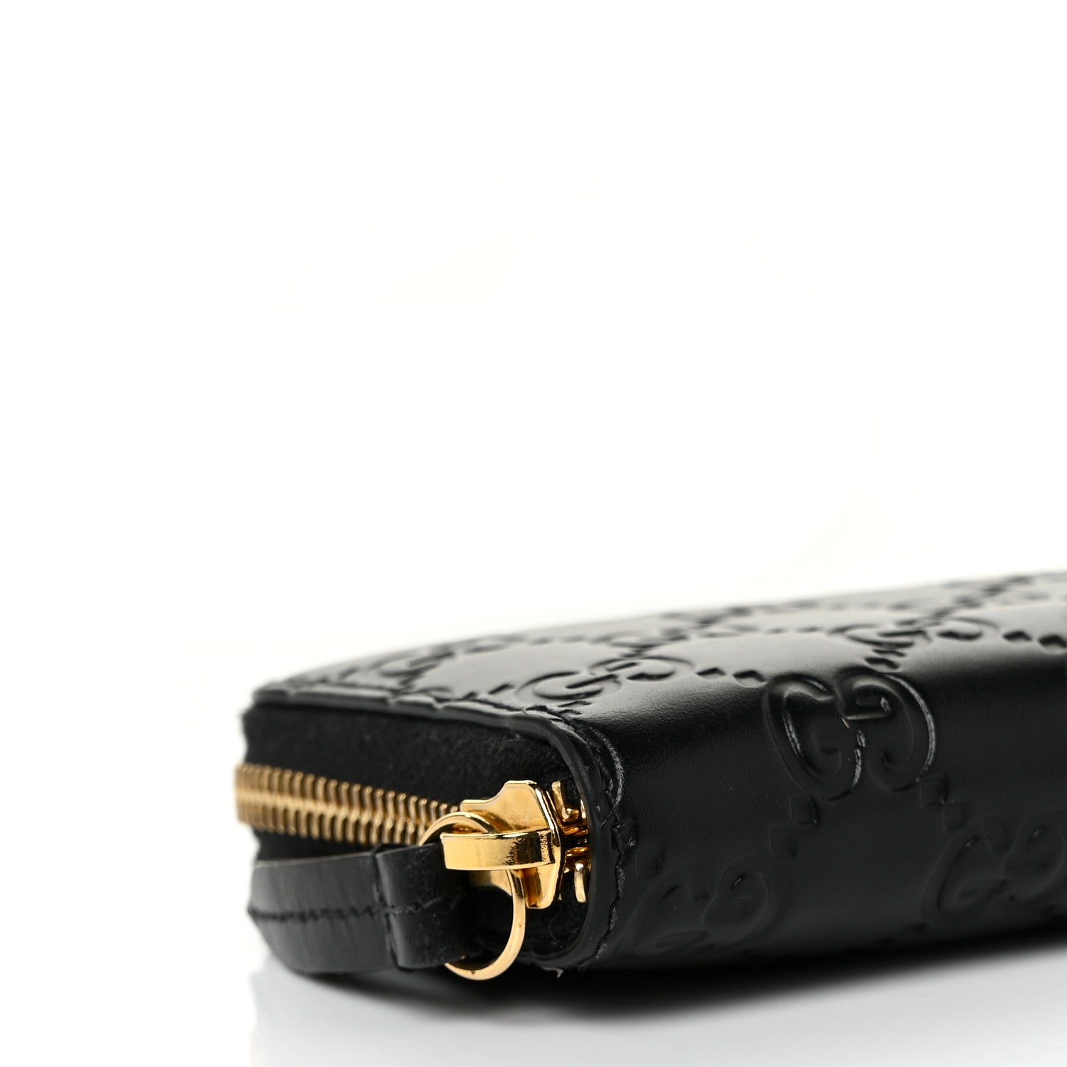 Gucci Guccissima Zip Around Card Case Black 7 of 9