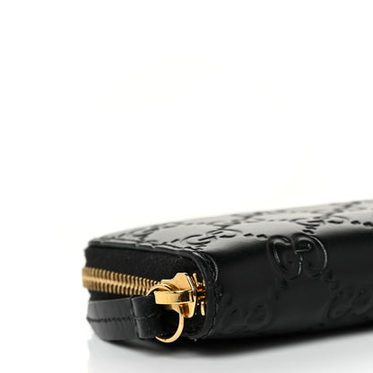 Gucci Guccissima Zip Around Card Case Black 7 of 9