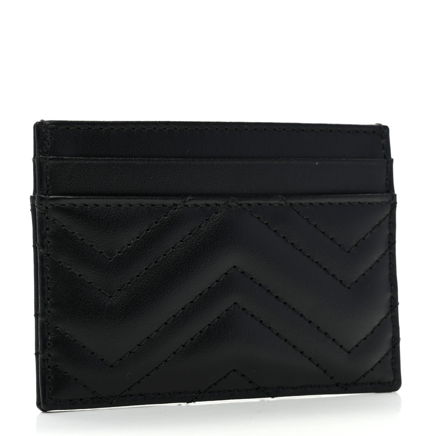 Gucci Calfskin Matelasse GG Marmont Card Holder Black 3 of 7