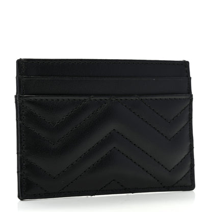 Gucci Calfskin Matelasse GG Marmont Card Holder Black 3 of 7