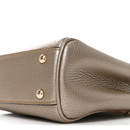 Gucci Metallic Calfskin Mini Bamboo Shopper Tote Golden Beige 9 of 9