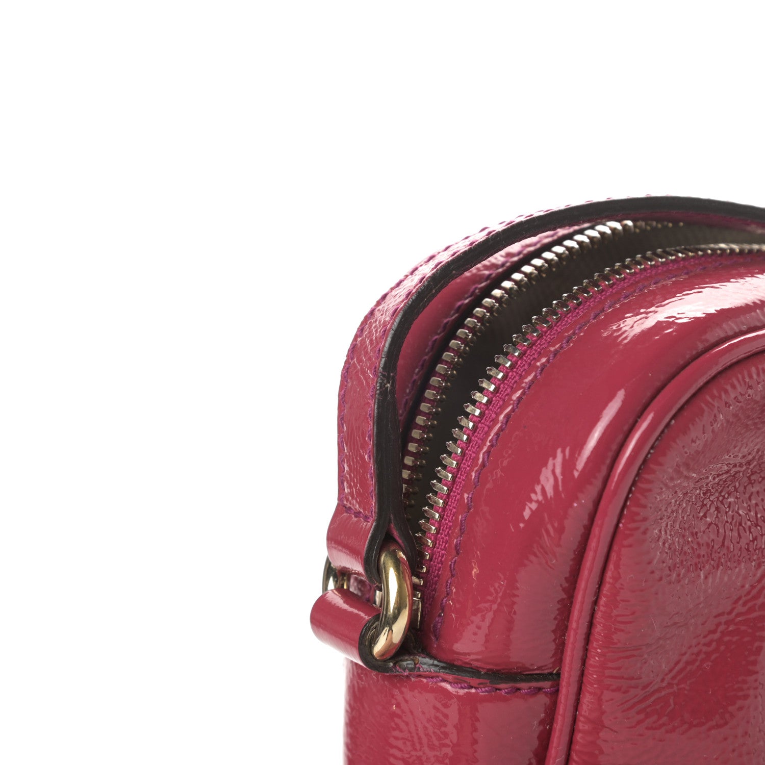 Gucci Soft Patent Small Soho Disco Bag Bright Bougainvillea 17 of 18