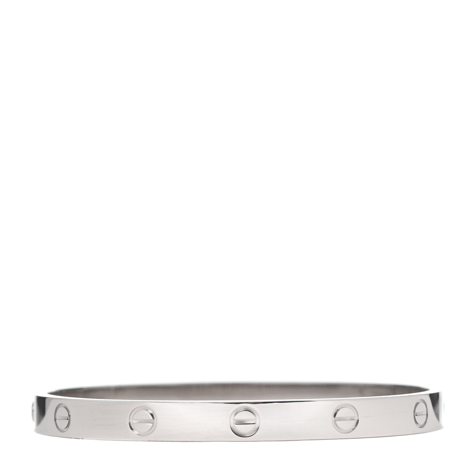 Cartier 18K White Gold LOVE Bracelet 18 1 of 7