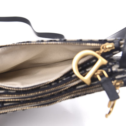 Christian Dior Oblique Saddle Pouch With Strap Navy Blue 5 of 11