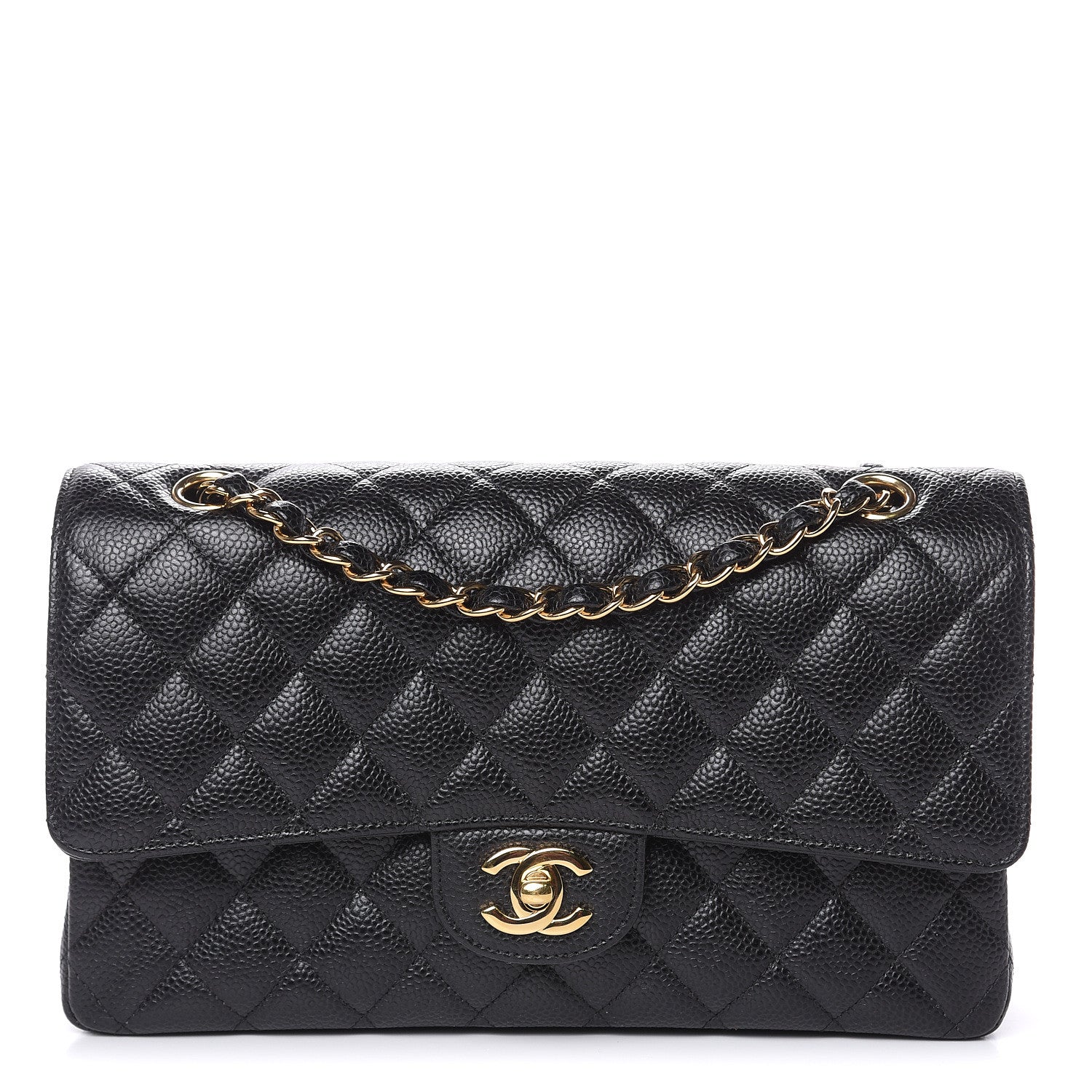 Chanel Caviar Quilted Medium Double Flap Black 1 of 12