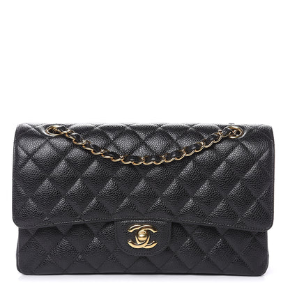 Chanel Caviar Quilted Medium Double Flap Black 1 of 12
