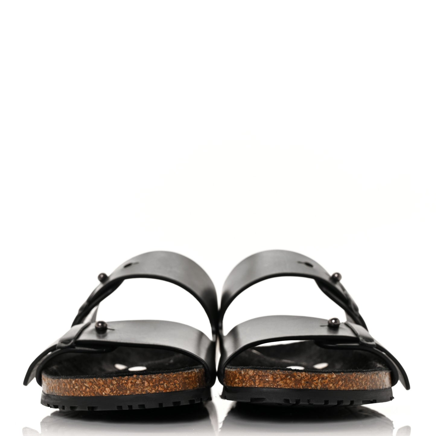 Calfskin Jimmy Cross Slides 40 Black