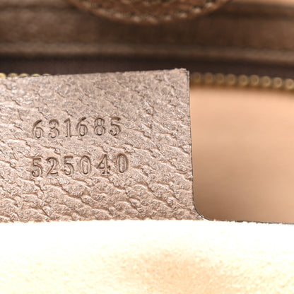 Gucci GG Supreme Monogram Textured Calfskin Web Medium Ophidia Shopping Tote Beige Ebony New Acero 7 of 12