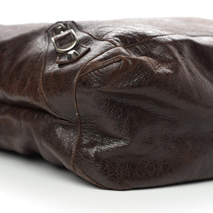 Balenciaga Chevre Classic Silver Hardware Mens Day Messenger Brown 10 of 14