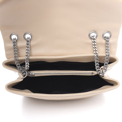 Saint Laurent Calfskin Y Quilted Monogram Medium Loulou Chain Satchel Dark Beige 5 of 11
