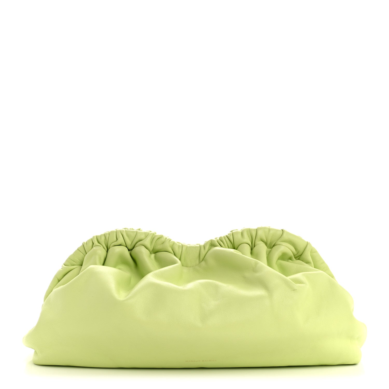 Mansur Gavriel Lambskin Cloud Clutch Mint 1 of 10