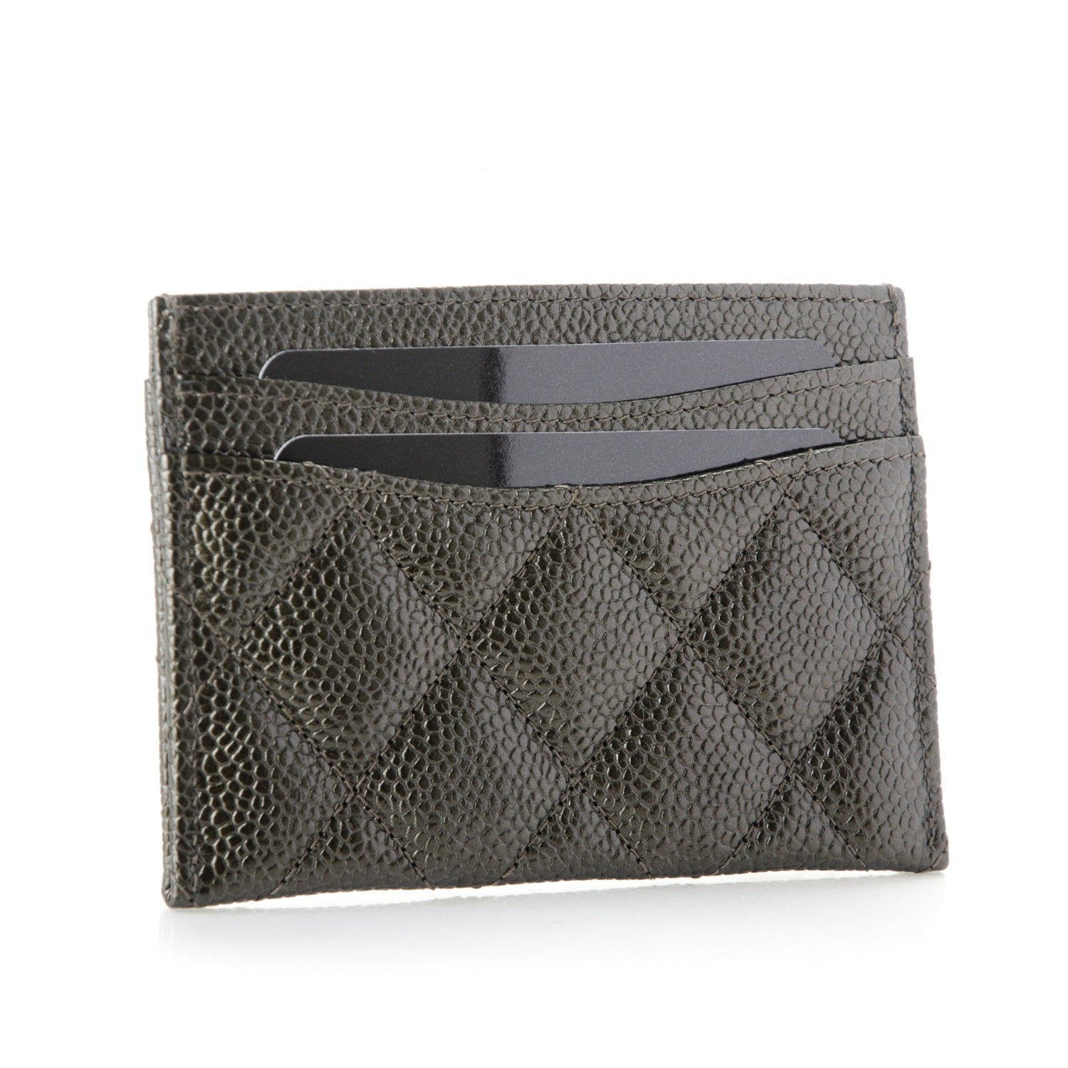 Chanel Caviar Quilted Card Holder Dark Charcoal 3 of 7
